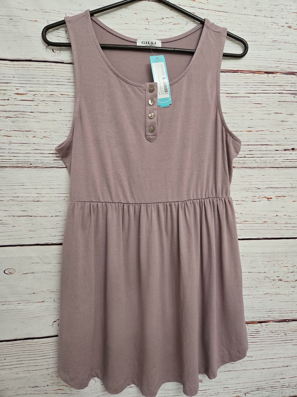 Gilli Lynda Maternity Blush Babydoll Tank Top Size Large NWT